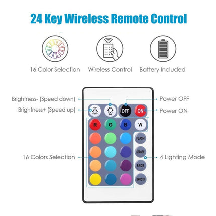 2 Ways Output LED Strip APP Smart Wifi LED RGB Controller with IR 24Keys Remote Control, 5-24V-garmade.com