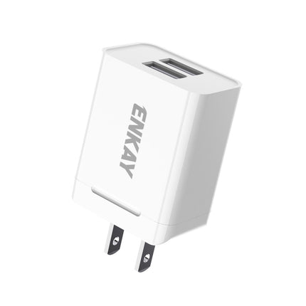 ENKAY Hat-Prince U008-1 10.5W 2.1A Dual USB Fast Charging Travel Charger Power Adapter, US Plug-garmade.com