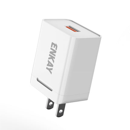 ENKAY Hat-Prince U036 18W USB QC3.0 Fast Charging Travel Charger Power Adapter, US Plug-garmade.com