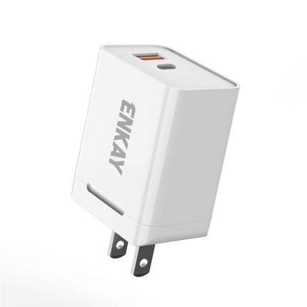 ENKAY Hat-Prince U033 18W 3A PD+QC 3.0 Fast Charging Travel Charger Power Adapter, US Plug-garmade.com
