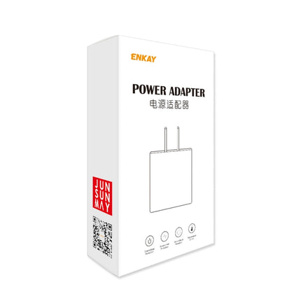 ENKAY Hat-Prince T033 18W 3A QC3.0 Fast Charging Power Adapter EU Plug Portable Travel Charger With 3A 1m 8 Pin Cable-garmade.com