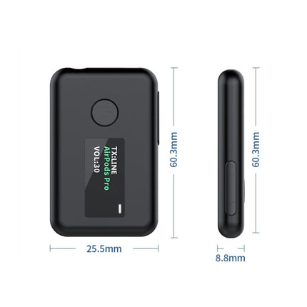 T2 2 in 1 OLED Color Screen Bluetooth 5.0 Wireless Receiver Transmitter-garmade.com