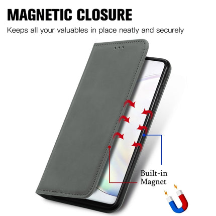 For Samsung Galaxy S20 Retro Skin Feel Business Magnetic Horizontal Flip Leather Case with Holder & Card Slots & Wallet & Photo Frame(Grey)-garmade.com