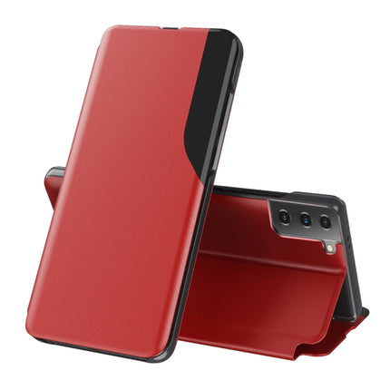 For Samsung Galaxy S21 5G Attraction Flip Holder Leather Phone Case(Red)-garmade.com