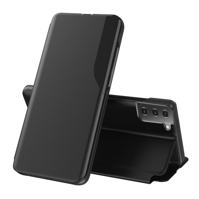 For Samsung Galaxy S21+ 5G Attraction Flip Holder Leather Phone Case(Black)-garmade.com