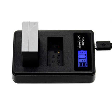 For Canon NB-10L Battery Smart LCD Display USB Dual-Channel Charger-garmade.com