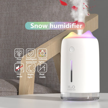 Snow Mountain Simple Mini Home Silent Bedroom Student Dormitory Office Portable USB Wireless Persistent Air Humidifier(red)-garmade.com