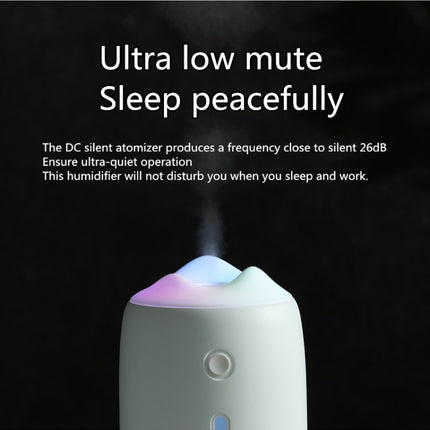 Snow Mountain Simple Mini Home Silent Bedroom Student Dormitory Office Portable USB Wireless Persistent Air Humidifier(green)-garmade.com