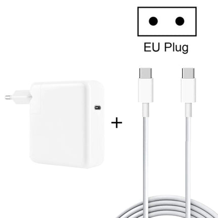 PD-96W 96W PD USB-C / Type-C Laptop Adapter + 2m 5A USB-C / Type-C to USB-C / Type-C Fast Charging Cable for MacBook Pro, Plug Size:EU Plug-garmade.com