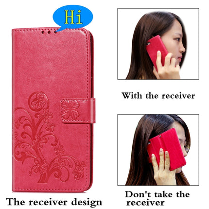 Four-leaf Clasp Embossed Buckle Mobile Phone Protection Leather Case with Lanyard & Card Slot & Wallet & Bracket Function For Samsung Galaxy S21 5G(Magenta)-garmade.com