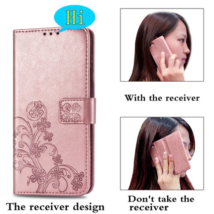 Four-leaf Clasp Embossed Buckle Mobile Phone Protection Leather Case with Lanyard & Card Slot & Wallet & Bracket Function For Samsung Galaxy S21 5G(Rose Gold)-garmade.com