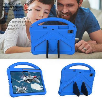 For Galaxy Tab S6 T860/T865 EVA Flat Anti Falling Protective Case Shell with Holder(Blue)-garmade.com