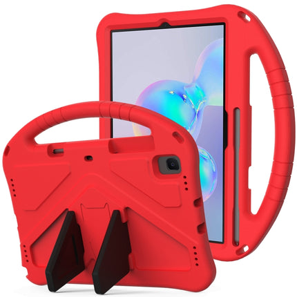 For Galaxy Tab S6 T860/T865 EVA Flat Anti Falling Protective Case Shell with Holder(Red)-garmade.com