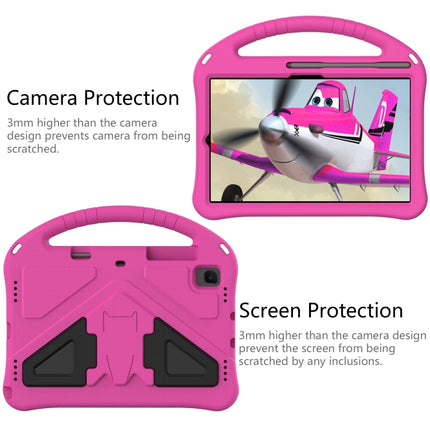 For Galaxy Tab S6 T860/T865 EVA Flat Anti Falling Protective Case Shell with Holder(RoseRed)-garmade.com