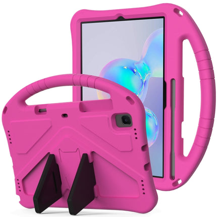 For Galaxy Tab S6 T860/T865 EVA Flat Anti Falling Protective Case Shell with Holder(RoseRed)-garmade.com