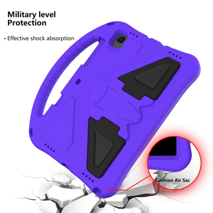 For Galaxy Tab S6 T860/T865 EVA Flat Anti Falling Protective Case Shell with Holder(Purple)-garmade.com