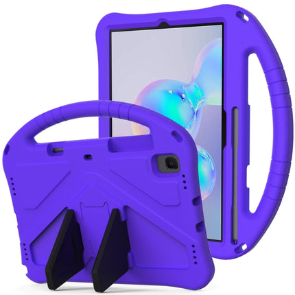 For Galaxy Tab S6 T860/T865 EVA Flat Anti Falling Protective Case Shell with Holder(Purple)-garmade.com