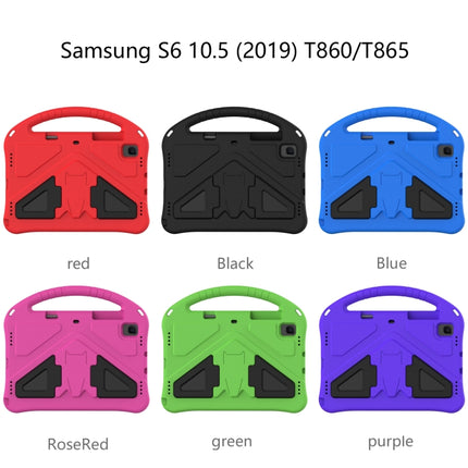 For Galaxy Tab S6 T860/T865 EVA Flat Anti Falling Protective Case Shell with Holder(Black)-garmade.com