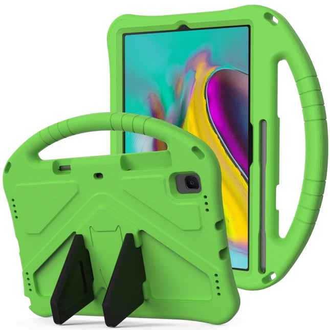 For Galaxy Tab S5e T720/T725 EVA Flat Anti Falling Protective Case Shell with Holder(Green)-garmade.com