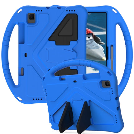 For Galaxy Tab S6 Lite P610/P615 EVA Flat Anti Falling Protective Case Shell with Holder(Blue)-garmade.com