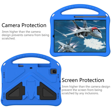 For Galaxy Tab S6 Lite P610/P615 EVA Flat Anti Falling Protective Case Shell with Holder(Blue)-garmade.com