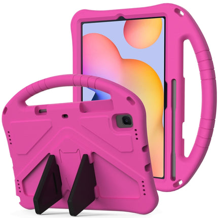 For Galaxy Tab S6 Lite P610/P615 EVA Flat Anti Falling Protective Case Shell with Holder(RoseRed)-garmade.com