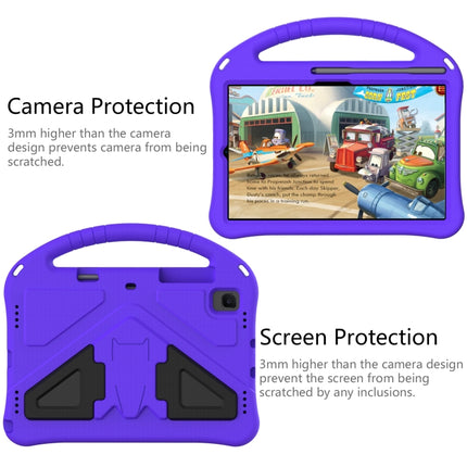 For Galaxy Tab S6 Lite P610/P615 EVA Flat Anti Falling Protective Case Shell with Holder(Purple)-garmade.com