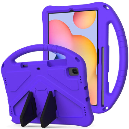 For Galaxy Tab S6 Lite P610/P615 EVA Flat Anti Falling Protective Case Shell with Holder(Purple)-garmade.com