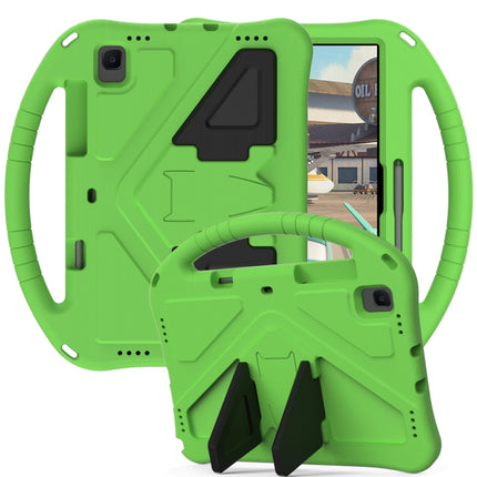 For Galaxy Tab S6 Lite P610/P615 EVA Flat Anti Falling Protective Case Shell with Holder(Green)-garmade.com