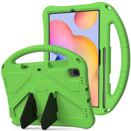 For Galaxy Tab S6 Lite P610/P615 EVA Flat Anti Falling Protective Case Shell with Holder(Green)-garmade.com