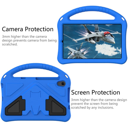 For Galaxy Tab A 8.4 (2020) T307 EVA Flat Anti Falling Protective Case Shell with Holder(Blue)-garmade.com