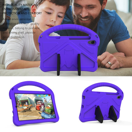 For Galaxy Tab A 8.4 (2020) T307 EVA Flat Anti Falling Protective Case Shell with Holder(Purple)-garmade.com