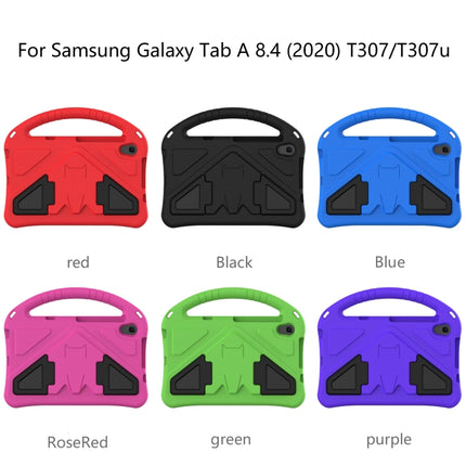 For Galaxy Tab A 8.4 (2020) T307 EVA Flat Anti Falling Protective Case Shell with Holder(RoseRed)-garmade.com