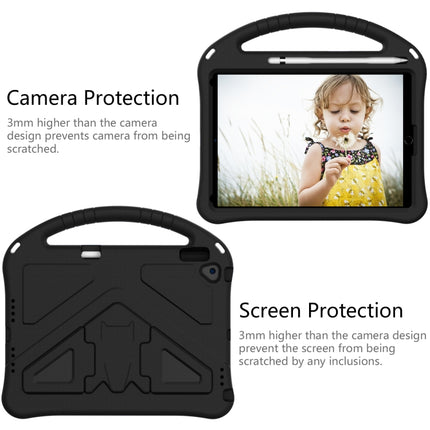 For iPad 10.2 2021 / 2020 / 2019 EVA Flat Anti Falling Protective Case Shell with Holder(Black)-garmade.com