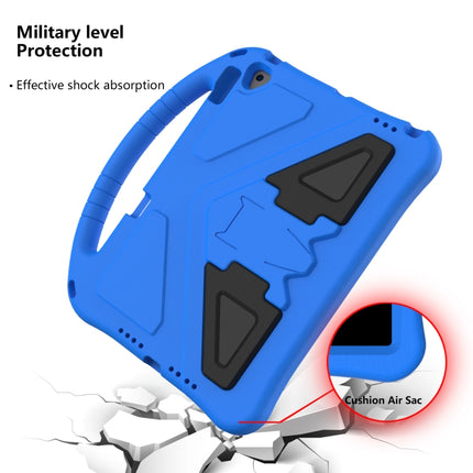 For iPad 10.2 2021 / 2020 / 2019 EVA Flat Anti Falling Protective Case Shell with Holder(Blue)-garmade.com