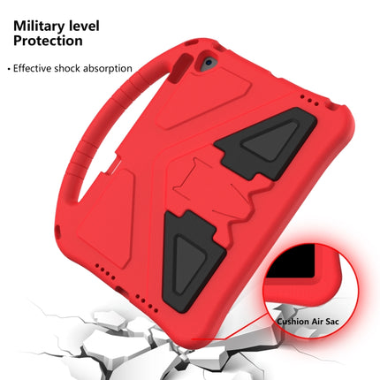 For iPad 10.2 2021 / 2020 / 2019 EVA Flat Anti Falling Protective Case Shell with Holder(Red)-garmade.com