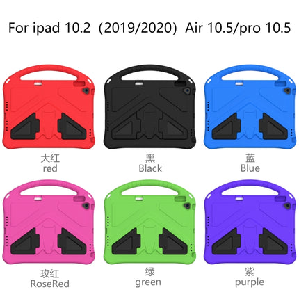 For iPad 10.2 2021 / 2020 / 2019 EVA Flat Anti Falling Protective Case Shell with Holder(Red)-garmade.com