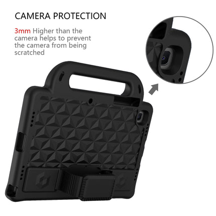 For Galaxy Tab S6 Lite P610/P615 Diamond Series EVA Anti-Fall Shockproof Sleeve Protective Shell Case with Holder & Strap(Black)-garmade.com