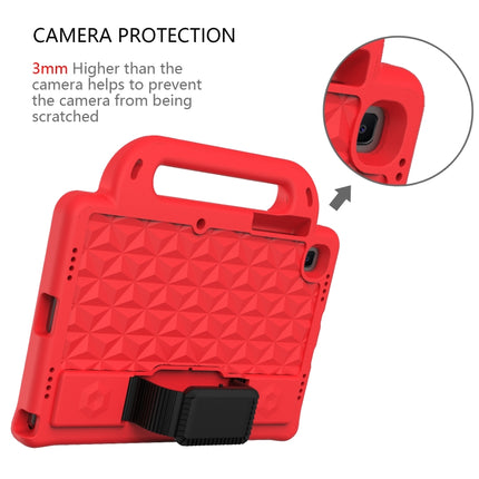 For Galaxy Tab S6 Lite P610/P615 Diamond Series EVA Anti-Fall Shockproof Sleeve Protective Shell Case with Holder & Strap(Red)-garmade.com