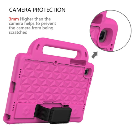 For Galaxy Tab S6 Lite P610/P615 Diamond Series EVA Anti-Fall Shockproof Sleeve Protective Shell Case with Holder & Strap(Rose Red)-garmade.com