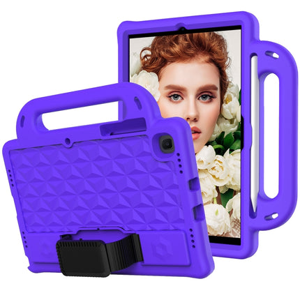 For Galaxy Tab S6 Lite P610/P615 Diamond Series EVA Anti-Fall Shockproof Sleeve Protective Shell Case with Holder & Strap(Purple)-garmade.com