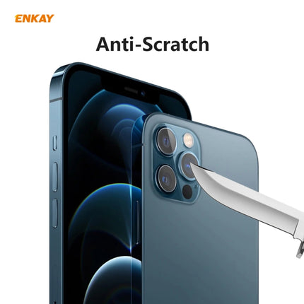 1 Set For iPhone 12 Pro / 12 Pro Max ENKAY Hat-Prince 0.2mm 9H 2.15D Round Edge Rear Camera Lens Tempered Glass Film 3 PCS/Set-garmade.com