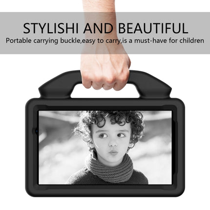 For Galaxy Tab 4 7.0 T230 / T231 EVA Material Children Flat Anti Falling Cover Protective Shell With Thumb Bracket(Black)-garmade.com