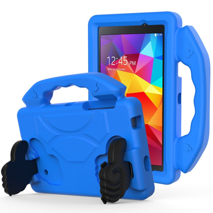 For Galaxy Tab 4 7.0 T230 / T231 EVA Material Children Flat Anti Falling Cover Protective Shell With Thumb Bracket(Blue)-garmade.com