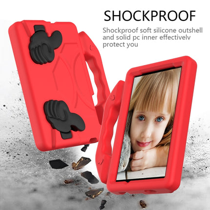 For Galaxy Tab 4 7.0 T230 / T231 EVA Material Children Flat Anti Falling Cover Protective Shell With Thumb Bracket(Red)-garmade.com