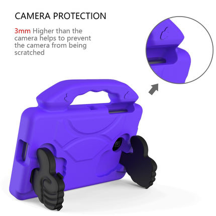 For Galaxy Tab 4 7.0 T230 / T231 EVA Material Children Flat Anti Falling Cover Protective Shell With Thumb Bracket(Purple)-garmade.com