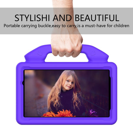 For Galaxy Tab 4 7.0 T230 / T231 EVA Material Children Flat Anti Falling Cover Protective Shell With Thumb Bracket(Purple)-garmade.com