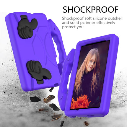 For Galaxy Tab 4 7.0 T230 / T231 EVA Material Children Flat Anti Falling Cover Protective Shell With Thumb Bracket(Purple)-garmade.com