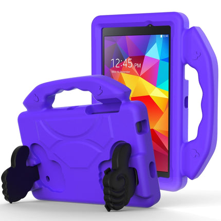 For Galaxy Tab 4 7.0 T230 / T231 EVA Material Children Flat Anti Falling Cover Protective Shell With Thumb Bracket(Purple)-garmade.com