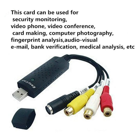 Portable USB 2.0 Video + Audio RCA Female to Female Connector-garmade.com